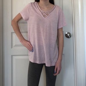 Pink Criss-Cross Shirt